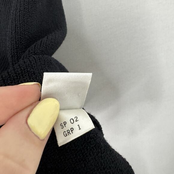 St. John Evening Womens Dress 6 Black Santana Knit Embellished Sheer Mesh Party - Picture 14 of 14